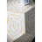 18x18x21" Hexagonal Capes  Stool, Cream/Yellow