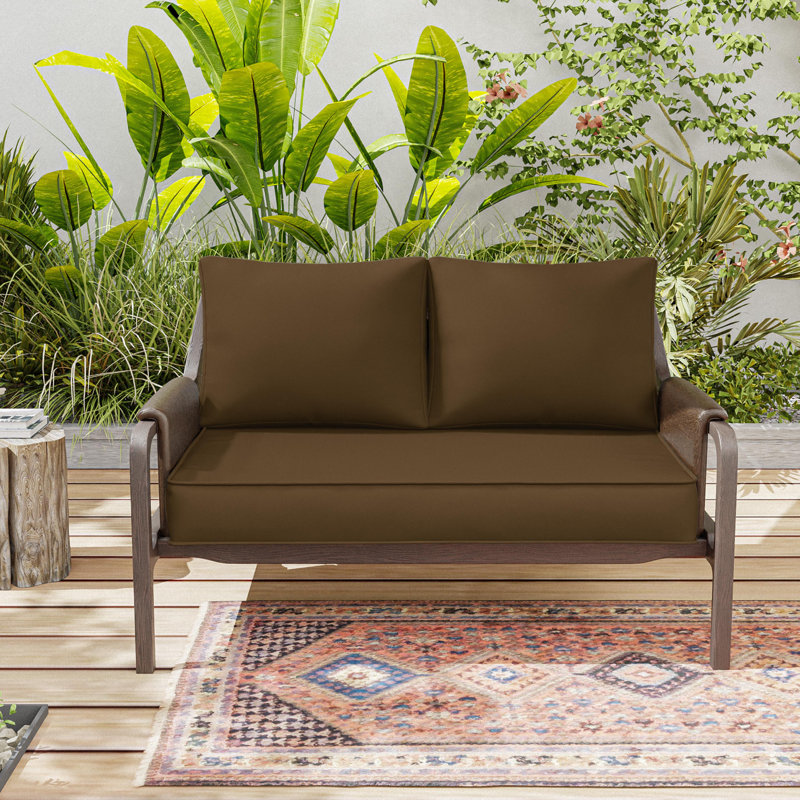 3-Piece Outdoor 5" Replacement Cushion Set Seat/Back Cushion，Only cushions, Chocolate