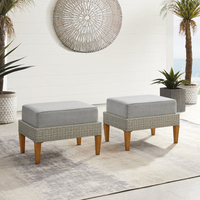 Repose-pieds d'extérieur avec coussin Wenner