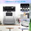 Machine à crème glacée commerciale commerciale, rendement de 5,3 à 7,4 gal / h, 3 saveurs, compresseur de 2 200 W, contrôle ACL et autonettoyant pour restaurant et café