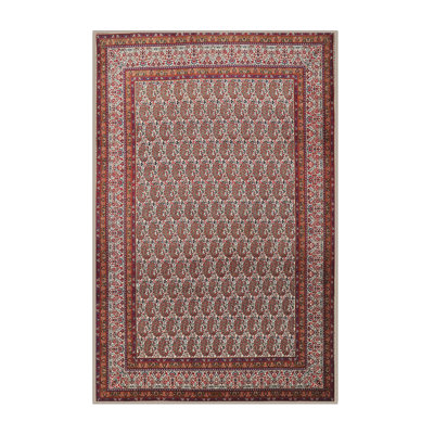 Tapis oriental brun et rouge Veliandi