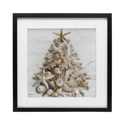 «Beachy Shiplap Christmas Tree», reproduction encadrée sous verre, conception de Sasha
