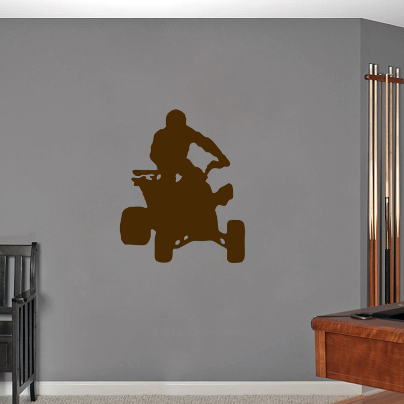 Décalcomanie murale quatre wheeler, Brun chocolat
