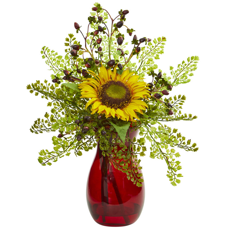 Agencement de fleurs artificielle en mélange de vase