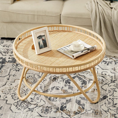 Table basse en rotin Manningtree, naturel