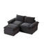 Canapé moderne en velours côtelé avec rembourrage en éponge haute densité pour un confort ultime et une assise modulaire élégante.-1048697116