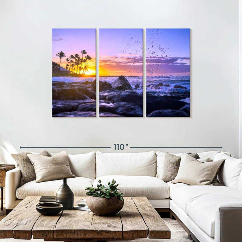 Gillard Kauai - lever de soleil mauve, H 28 po x l 45 po