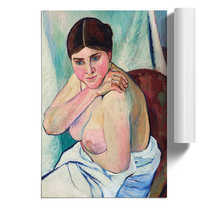 Portrait Of Juliette by Suzanne Valadon - No Frame Painting, 42cm H x 30cm W x 0.1cm D