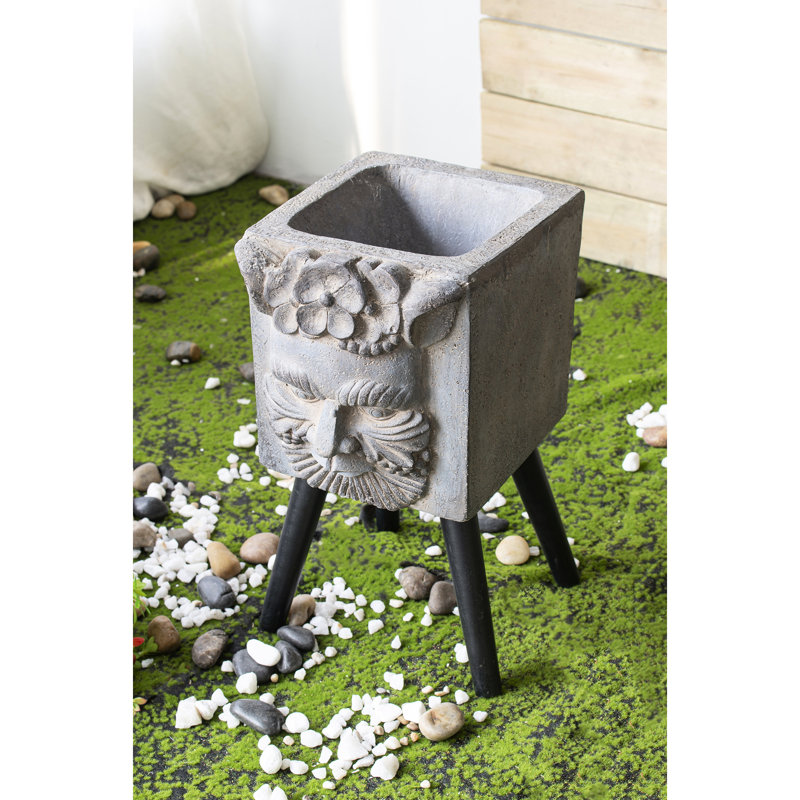 Statue grecque avec pieds et jardinière - paquet de 17,6 lb gris 11,4 po x 13 po x 22,4 po avec oxyde de magnésium 22,4 po de hauteur 13 po x 11,4 po pour l'extérieur et le patio