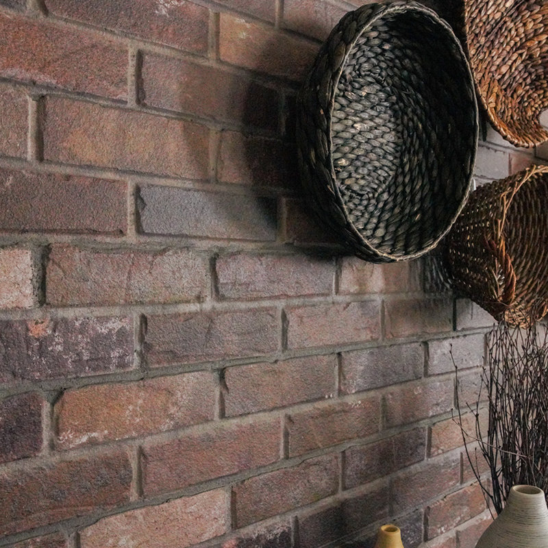 Panneau mural auto-adhésif 5,75 "x 45" Brick, Pierre brune