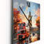 Horloge murale Peach Red City London Popart - Cityscapes-99632489