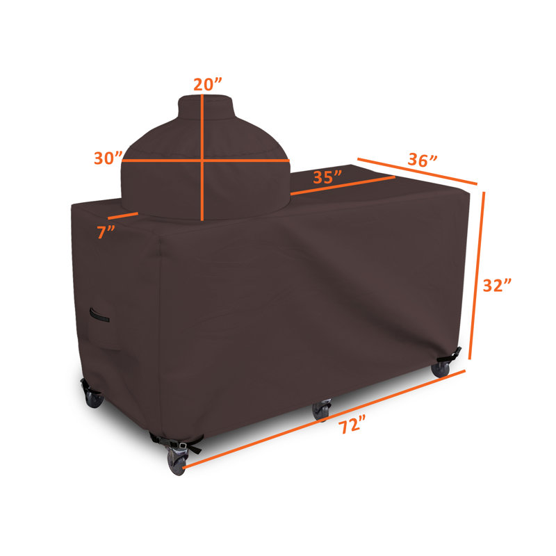 Blue Elephant 76.2cm D Grill Cover, Coffee, 127cm H x 152.4cm W x 76.2cm D