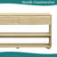Console en bois massif avec tiroirs et tablettes-202195323