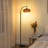 Aarzo 69.6" Arched Rattan Floor Lamp With LED Light and Remote Control-1927374389