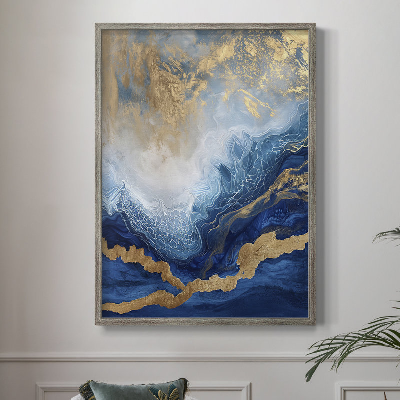 ABSTRACT Series CDXIX, reproduction encadrée - bois massif, H 15 po x l 12 po