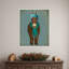 «Donkey Blue Hat and Scarf» par Fab Funky, impression sur toile encadrée