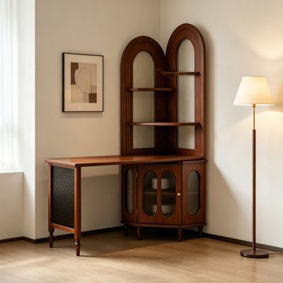 Retro-style practical highly functional desk