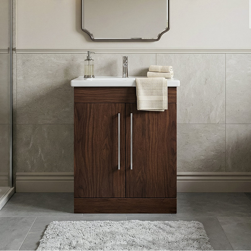 Annya 24'' Single Bathroom Vanity with Ceramic Top