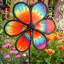 12-inch Tie Dye Daze Flower Spinner