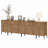 94.5" Wooden Sideboard With Reeded Design, 4-In-1 Modern Credenza With Charging Station For Kitchen, Dining Room-1521108292