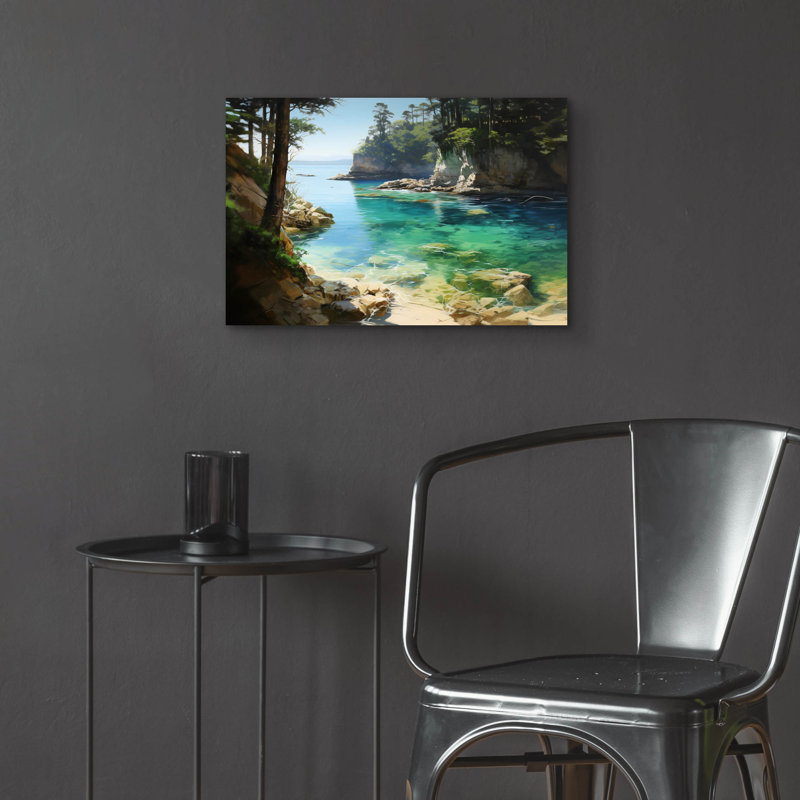 Art mural en verre épique «Clear Water» par r3darch0n, H 16 po x l 24 po x P 0,2 po