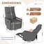 Fauteuil inclinable pivotant avec velours flocon de neige et rotation à 360 °-1231663362-1231663417