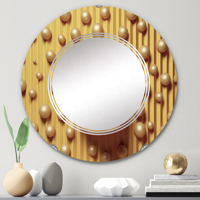Fairuza - Miroir mural moderne rond, 24 po x 24 po