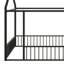 Structure de lit en métal avec clôture-1325184850