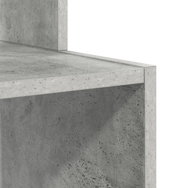 Computer Desk Engineered Wood, MDF Medium, Concrete Grey