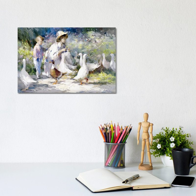 Feeding Time by Willem Haenraets - Wrapped Canvas Print, 20.32 cm H x 30.48 cm W