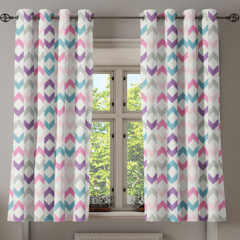 Sateen Semi Sheer Curtains / Drapes Pair, 50" W x 54" L