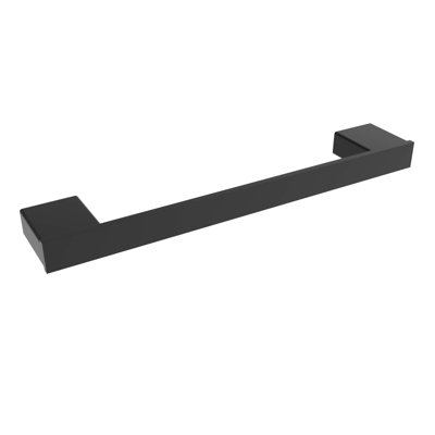 Cinder Wall-Mounted 9" Towel Bar - Matte Black, Premium Brass Construction, Installation Hardware Included