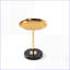Table basse dorée réglable avec base en marbre naturel, plateau en métal facile à nettoyer pour le salon et la chambre à coucher