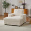 Fauteuil inclinable simple en velours côtelé, 42,5 po avec coussin de dossier, porte-gobelet, repose-pieds de rangement, canapé de salon confortable et profond-1428141103