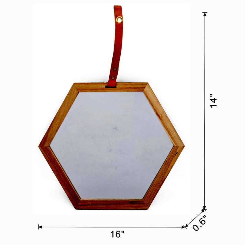 Harlan Hexagon Mirror, 15.8" x 14", 1