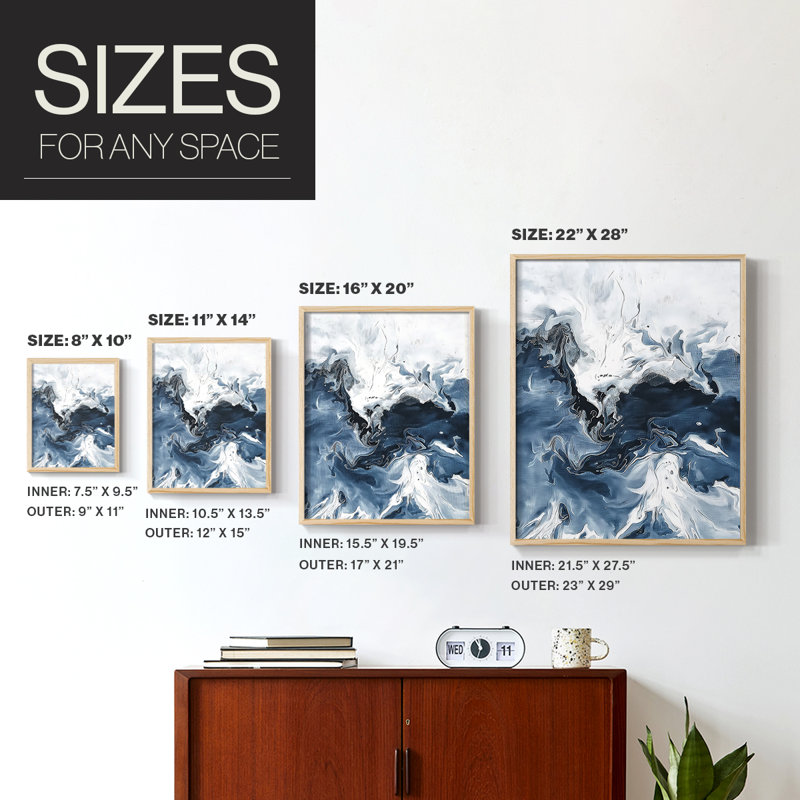 NAUTICAL Series CCXXV Framed Print - Solid Wood, 30" H x 24" W
