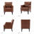 Celadon 27.5'' Wide Faux Leather Armchair with Nailhead Trim and Solid dWoo Legs Set Of 2-70171948