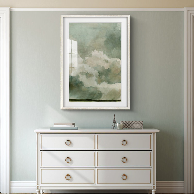 «Coming Rain II», impression encadrée, H 28,5 po x l 20,5 po, Blanc