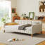 Upholstered Daybed with 4 Support Legs-33784596-33784597