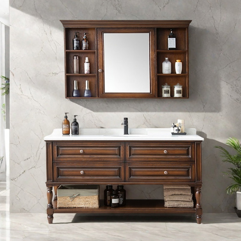 Meuble-lavabo américain rétro., H 31,5 po x l 51,2 po x P 21,7 po