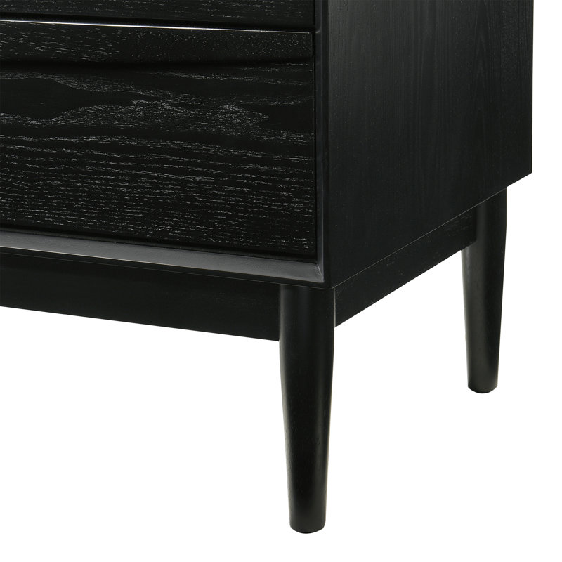 Greylynn 55" Wide Dresser with 6 Drawers in Wood, Black