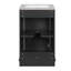 Meuble-lavabo contemporain noir de 20,1 po avec lavabo intégré, rangement à une porte, charnières à fermeture en douceur, tablette réglable, meuble-lavabo autoportant en pin massif et planches 20 po
