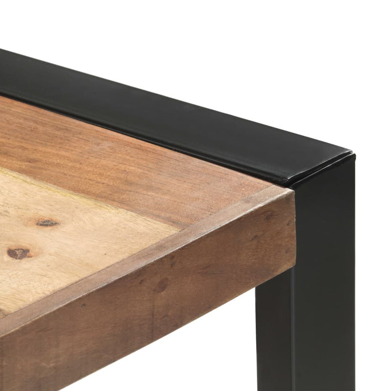 Cheyenne Dining Table Solid Wood, Light Brown, Black, H75 x L220 x W100cm