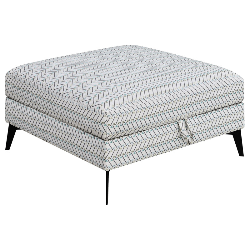 Rangement rembourré en gris et noir, pieds en métal profilés, compartiment caché, finition élégante pour décor industriel noir avec rangement, design, lignes épurées, compartiments contemporains