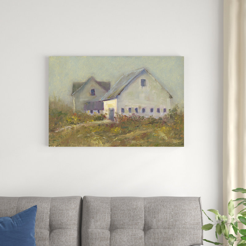 " White Barn I " by Marilyn Wendling, 24" H x 36" W x 1" D