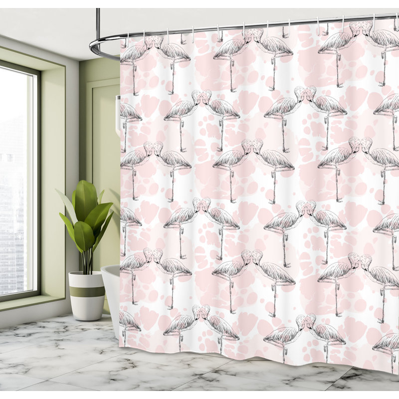 Shower Curtain with Hooks Included, 75"H x 69"W