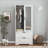 2-Door Wardrobe with Induction Light, Mirror, and Drawers