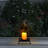 Rectangular Lantern with Glass Candle Compartment for Pathway & Patio-95978530