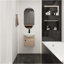 Petit meuble-lavabo de 18 po avec lavabo en céramique, fixation murale