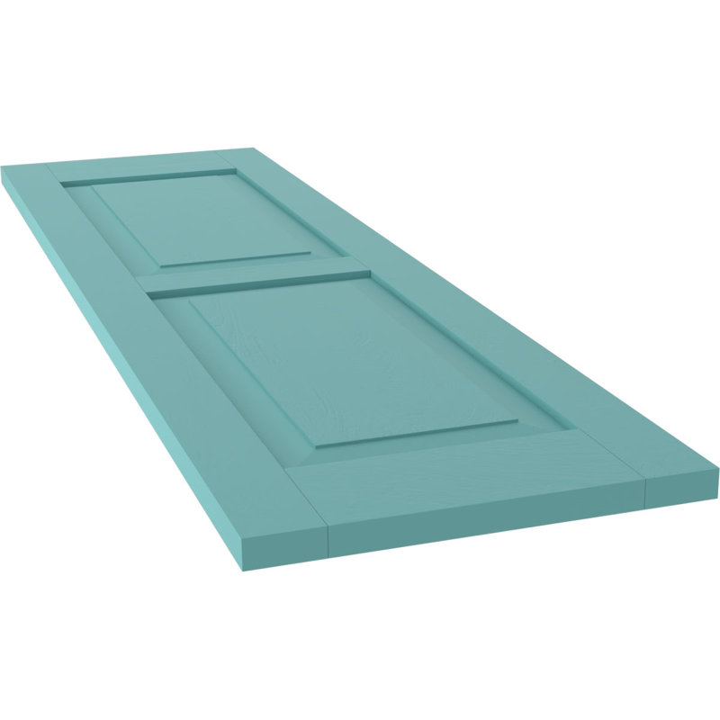 Deux volets à panneaux surélevés Americraft (par paire), Turquoise pur, 53", 18"